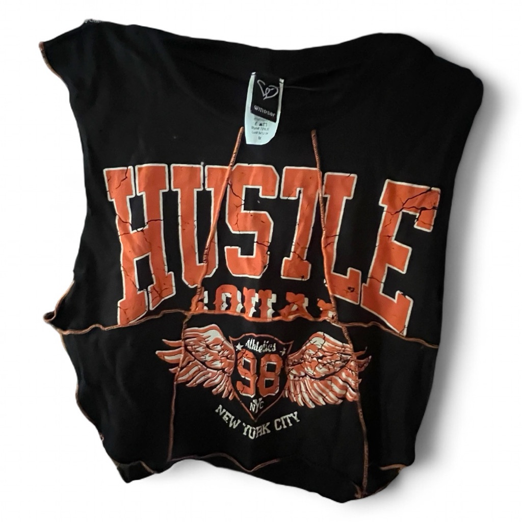 Nwt Windsor Black And Orange Hustle Crop Top